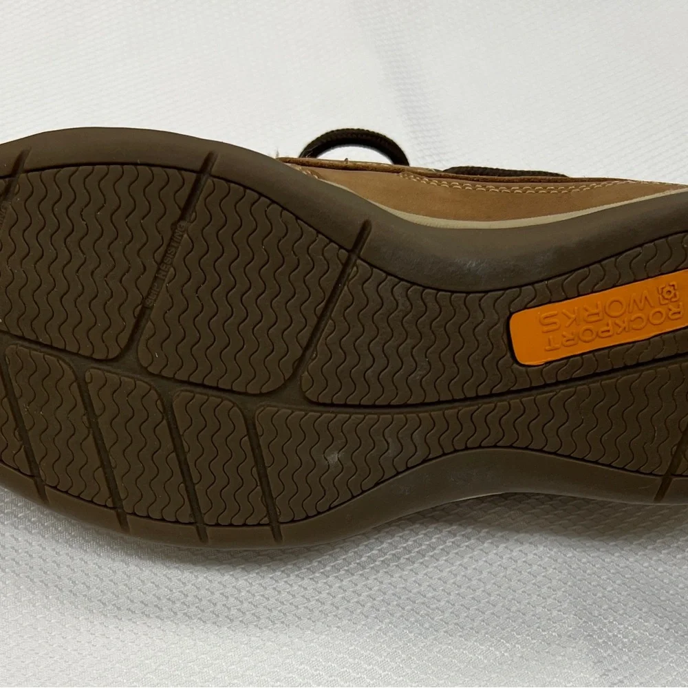 Rockport Works Tan Boat Shoes 8W
